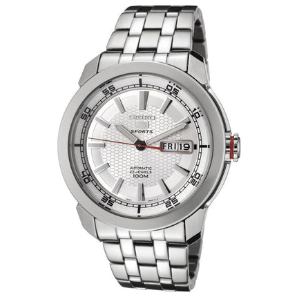 Seiko SNZH61 Men's 5 Sports Silver Dial Stainless Steel Bracelet Automatic Watch ,