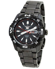 Seiko SNZJ11 Men's Automatic Black IP SS Compass Bezel Watch