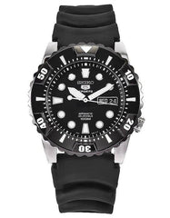 Seiko SNZJ19K2 Men's Black Rubber Strap Automatic Watch