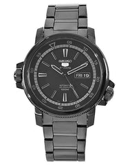 Seiko SNZJ67 Men's Black IP SS Automatic Black Dial Watch