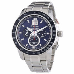 Seiko SPC135P1 Men's Sportura Blue Dial Steel Bracelet Chronograph Watch