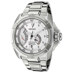 Seiko SRH001 Men's Velatura White Dial Stainless Steel Bracelet Kinetic Watch