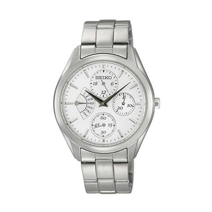 Seiko SRL045 Women's White Dial Stainless Steel Bracelet Quartz Watch ,