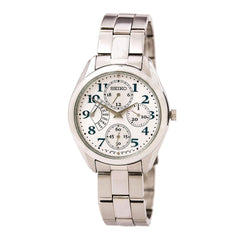 Seiko SRL051P1 Women's White Dial Stainless Steel Bracelet Day Date Watch