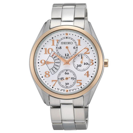 Seiko SRL052 Women's Sports Trendy Silver Dial Stainless Steel Bracelet Watch ,