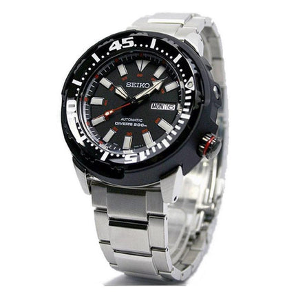 Seiko SRP229 Men's 5 Sports Divers Black Dial Stainless Steel Bracelet Automatic Dive Watch ,