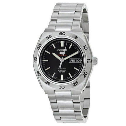 Seiko SRP241K1 Men's 5 Sports Automatic Black Dial Steel Bracelet Watch ,