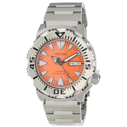 Seiko SRP309 Men's Classic Orange Dial Steel Bracelet Automatic Dive Watch ,
