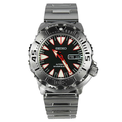 Seiko SRP313K2 Men's Monster Black Dial Stainless Steel Bracelet Automatic Dive Watch ,