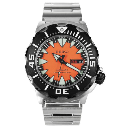 Seiko SRP315K2 Men's Orange Dial Stainless Steel Bracelet Automatic Dive Watch ,