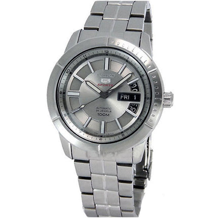 Seiko SRP335 Men's 5 Sports Silver Dial Stainless Steel Bracelet Automatic Watch ,