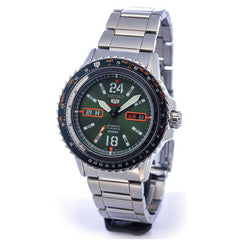 Seiko SRP349 Men's 5 Sports Green Dial Stainless Steel Automatic Watch