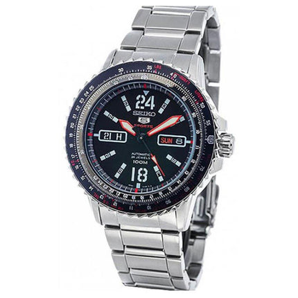 Seiko SRP353 Men's 5 Sports Black Dial Stainless Steel Bracelet Automatic Watch ,