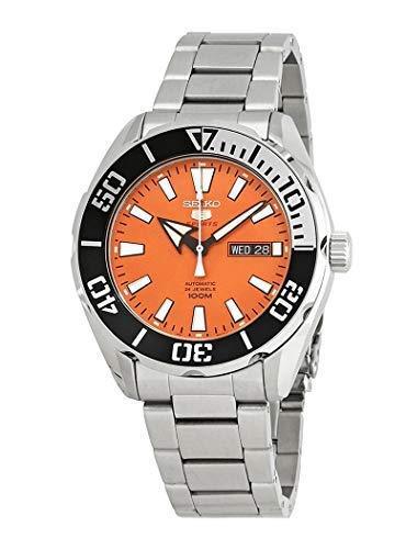 Seiko SRPC55K1 Men's 5 Sports Orange Dial Automatic Watch ,