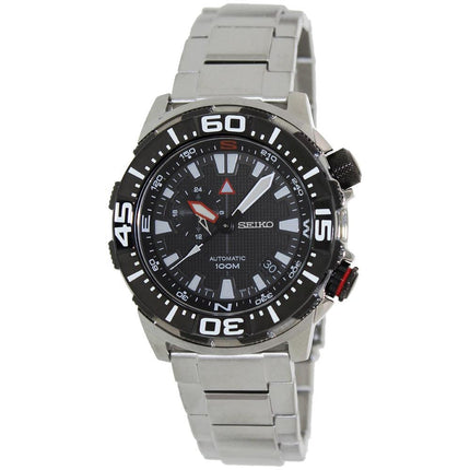 Seiko SSA049 Men's Superior Black Dial Stainless Steel Automatic Watch ,