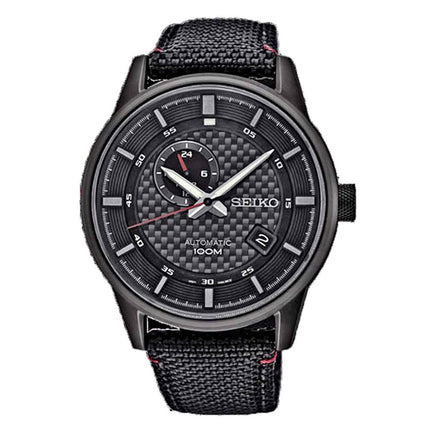 Seiko SSA383K1 Men's Neo Sports Black Nylon Strap Automatic Watch ,