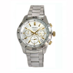 Seiko SSB051P1 Men's Silver Dial Stainless Steel Bracelet Chronograph Watch