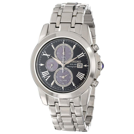 Seiko SSC193 Men's Le Grand Sport Black Dial Solar Powered Chronograph Watch ,