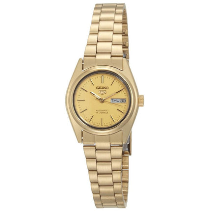Seiko SUAA30 Women's Seiko 5 17 Jewels Gold Plated Stainless Steel Automatic Watch ,