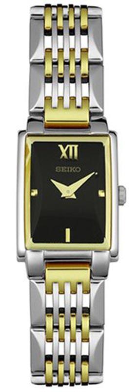 Seiko SUJE15 Women's Two Tone Black Dial Quartz Watch ,