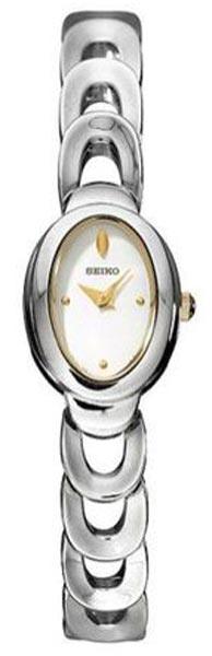 Seiko SUJE19 Women's Stainless Steel White Dial Quartz Watch ,
