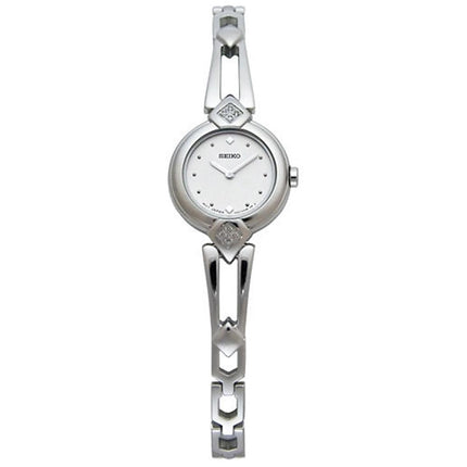 Seiko SUJF31 Women's Silver Dial Steel Bracelet Diamond Watch ,