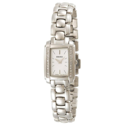 Seiko SUJF39 Women's Silver Dial Stainless Steel Bracelet Diamond Watch ,
