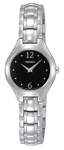Seiko SUJG05 Women's Dress Black Dial Stainless Steel Watch ,