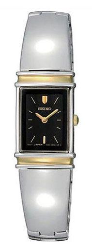 Seiko SUJG10 Women's Black Dial Quartz Two Tone Watch ,
