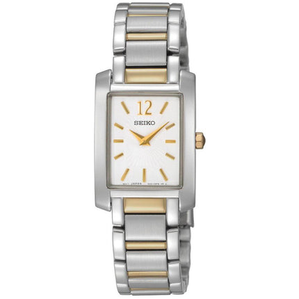 Seiko SUJG25 Women's Dress White Dial Two Tone Stainless Steel Bracelet Watch ,