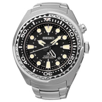 Seiko SUN019 Men's X Prospex Black Dial Stainless Steel GMT Diver Kinetic Watch ,