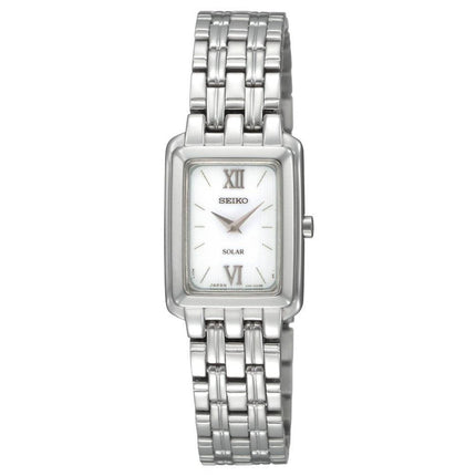 Seiko SUP009 Women's Solar Silver Square Dial Stainless Steel Watch ,