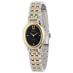 Seiko SUP016 Women's Solar Black Dial Two Tone Steel Power Reserve Watch