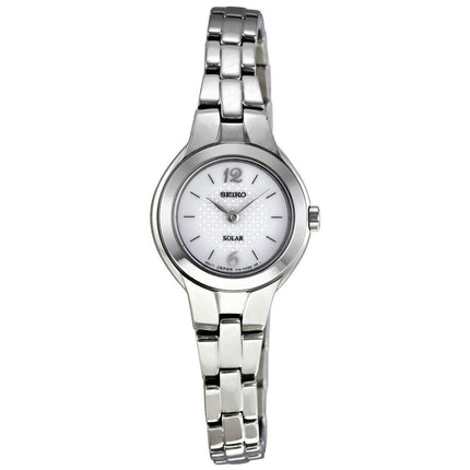 Seiko SUP023P1 Women's Dress Solar Silver Dial Steel Bracelet Watch ,