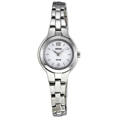 Seiko SUP023P1 Women's Dress Solar Silver Dial Steel Bracelet Watch