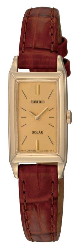Seiko SUP046 Women's Quartz Gold Tone Champagne Dial Watch ,