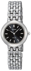 Seiko SUP047 Women's Black Dial Stainless Steel Solar Powered Watch