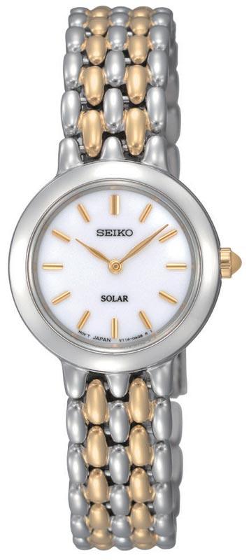 Seiko SUP049 Women's Two Tone Silver Dial Stainless Steel Watch ,