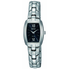 Seiko SUP069 Women's Solar Power Black Dial Stainless Steel Bracelet Watch