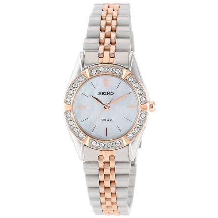 Seiko SUP112 Women's Conceptual Solar MOP Dial Two Tone Steel Watch ,