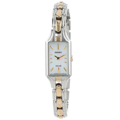 Seiko SUP164 Women's Core Solar MOP Dial Two Tone Steel Bracelet Watch