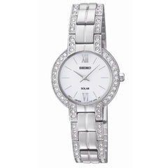 Seiko SUP199 Women's Solar White Dial Stainless Steel Bracelet Watch