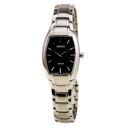 Seiko SUP259 Women's Solar Black Dial Stainless Steel Bracelet Watch ,