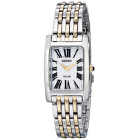 Seiko SUP268 Women's Solar Core Quartz White Dial Two Tone Steel Bracelet Watch ,