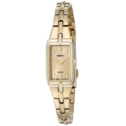 Seiko SUP276 Women's Solar Core Gold Tone Dial Yellow Gold Steel Quartz Watch ,