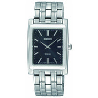 Seiko SUP899 Men's Dress Solar Black Dial Stainless Steel Watch ,