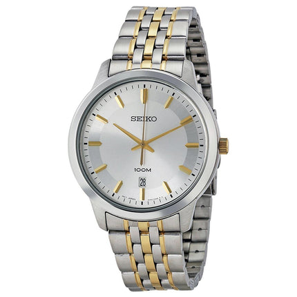 Seiko SUR033 Men's Classic Quartz Silver Dial Two Tone Stainless Steel Watch ,