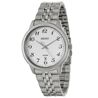 Seiko SUR041 Men's Easy Reader White Dial Stainless Steel Bracelet Watch ,