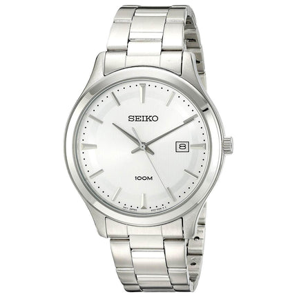 Seiko SUR047 Men's Dress Silver Tone Dial Stainless Steel Watch ,