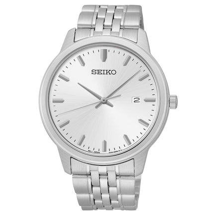 Seiko SUR091 Men's PRIME Quartz Silver Tone Dial Stainless Steel Watch ,
